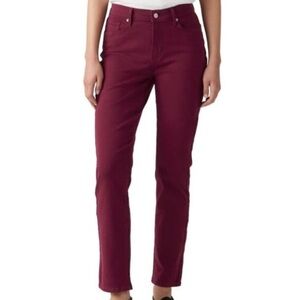 Levi’s | Women's Magenta 505 Straight Chino Pants Jeans, zip/button closure, 10
